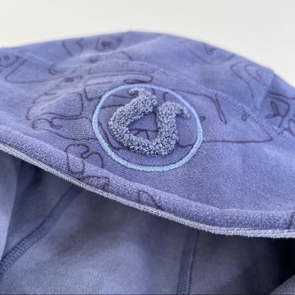 RARE Lululemon Purple Blue Peace Move Graffiti Zipup Limited Ed. Scuba Hoodie - Picture 2 of 16